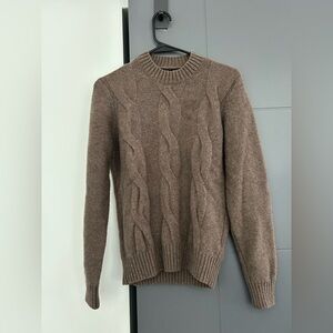 Massimo Dutti wool yak sweater in brown